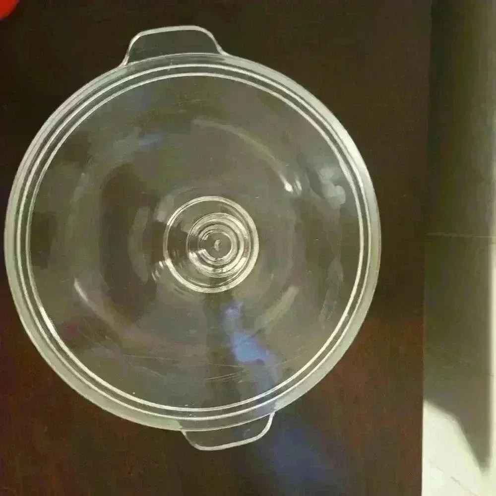 Vintage PYREX - Clear glass  with flowers etched on lid 023-623-B Base - Picture 2 of 7